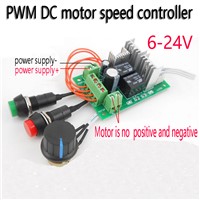 PWM Dc motor speed regulator 6 v12v24v positive &amp;amp;amp;negative switching Electric putter motor controller button