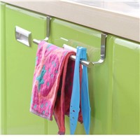 Hot sale Stainless Steel Towel Bar Holder Over the Kitchen Cabinet Cupboard Door Hanging Rack Storage Holders Accessories NEW