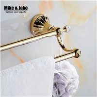 Golden crystal double Towel Bar,Towel Holder,Gold Finished,Bath Products,Bathroom Accessories towel bars