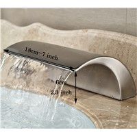Classical Style Widespread Spout Design Bathtub Basin Replace Water Spout Brushed Nickel