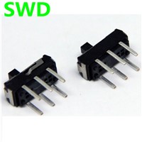 10pcs on-off switch mini On / Off / On 2P2T DPDT 6 pino DIP Vertical interruptor micro slide switch #DSC0011