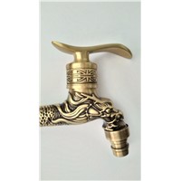 Antique bronze Dragon carved tap  faucet Garden Bibcock washing machine faucet outdoor faucet for Garden