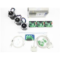 CNC Router Kit 3 Axis, 3pcs TB6560 stepper motor driver +one interface board + 3pcs Nema23 270 Oz-in motor + one power supply