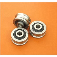 10pcs  SG35  U Groove pulley ball bearings SG8RS  12*42*19 mm Track guide roller bearing ( double row balls) ABEC-5
