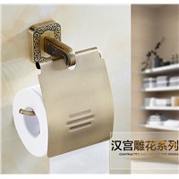 High Quality antique toilet paper holder copper paper roll holder tissue box bathroom hardware luxury paper roll holder