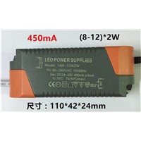 LED driver AC 86- 265V 450mA  ( 8 - 12 )*2W  Power Supply Transformer Ballast for Canister Celling Light Spotlight LED