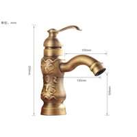 new arrival high quality antique luxury art carved bathroom single lever design sink faucet basin faucet,tap mixer