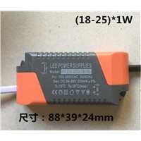 LED driver AC 100- 265V 260mA - 300mA ( 18 - 25 )*1W  Power Supply Transformer Ballast for Canister Celling Light Spotlight LED