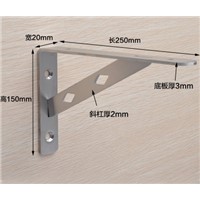 1Pair(2 PCS)/LOT 10&amp;amp;quot; 250mm Stainless Steel Shelf  Bracket  Support With Screws Detachable Hanging Support