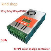 MPPT Solar Charge Controller 50A 12V 24V 36V 48V auto switch LCD display 50A MPPT Solar Charge Controller