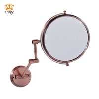 CRW Bathroom Mirror Magnifying Make Up Shaving 2-Face Vintage Style 8&amp;amp;quot; Wall Mounted Dual Arm Extend Bathroom Accessories