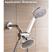 3-Way Water Separator Three Holes Handheld Shower Holder &amp; Shower Head Shower Arm 3 Way Diverter Faucet Chrome or Brushed Nickel
