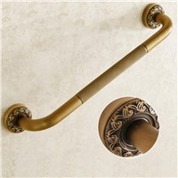 Newly Antique Brass Bathroom Safety Elbow Tub Safety Grab Bar Solid Brass Hand Rail
