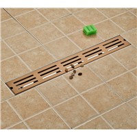 Rose Gold 70cm Bathroom Floor Drain Ground Leakage Shower Room Floor Filler New