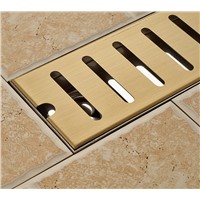 Golden 70cm Bathroom Floor Drain Grill Square Shower Floor Drain Ground Leakage