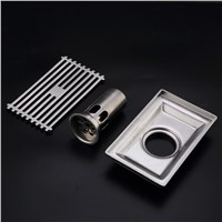 High quality 304 solid stainless steel 145 x 90 mm square anti-odor floor drain bathroom shower floor drain