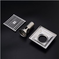 High quality 304 solid stainless steel 100 x 100mm square anti-odor floor drain bathroom shower floor drain
