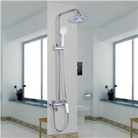 Classic Chrome Polished 8&amp;amp;quot; Rain Shower Faucet Set Tub Mixer Tap with Hand Shower Shower Faucets