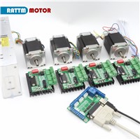 EU Delivery! 4Axis CNC Router Kit 4axis TB6560 driver &amp; interface board &amp;Nema23 270 Oz-in stepper motor &amp; 350W Power supply