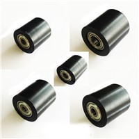 PU Coated Plastic bearing Roller Guide Pulley Bearing wheel Pinch Roller For Door instrument Toy Roller skates , 5mm*30mm*30mm