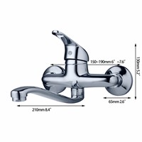 Wall Mounted Bathroom Faucet Polished Chrome Bathtub Faucet Mixer Tap Mixer Tap Hot&amp;amp;amp;Cold Water Tap Mixer Taps