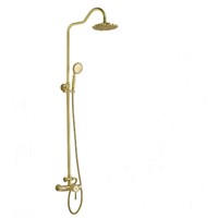 Luxury Antique Brass Carving Rainfall Shower Sets Faucet Mixer Tap With Tub Faucet Brass Bath &amp; Shower Faucet Set Bathtub Faucet