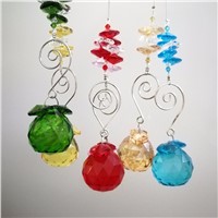 25 sets/lot 10 Colors To Choose Crystal Suncatcher Prism Ball Pendants Glass Lighting Pendant For Wedding Party Supply
