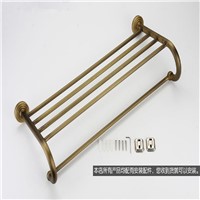 AUSWIND Antique European Style Copper bathroom Towel rack Luxury Brush Bronze Towel Holder Wall Mounted bathroom accessories