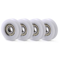 2 pcs U Nylon plastic Embedded 608 Groove Ball Bearings 8*30*10mm Guide Pulley