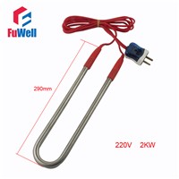 Stainless Steel 220V 2KW Heating Element U Shaped Electric Heating Tube Heater for Swimming Pool or Bathtub