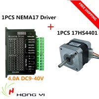 any Country 4-lead Nema17 Stepper Motor NEMA 17 motor 42BYGH  1.7A (17HS4401) use + 42 motor Diver for 3D printer and CNC