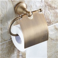 Antique Brushed Toilet Paper Holder Luxury Solid Brass Roll Holder Toilet Tissue Box Bathroom Accessories