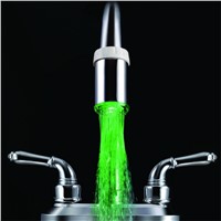 22mm internal thread 7 colors slow flashing led faucet light with two adaptors for external thread and blister packing