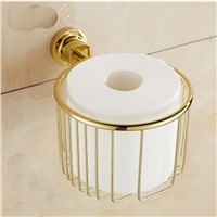 Newly Arrival Wholesale and Retail Bathroom Shower Room Toilet Paper Basket Holder Round Tissue Rack Shelf  Wall Mounted