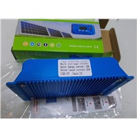 20A 12V 24V intelligence Solar cells Panel Battery Charge Controller Regulators LCD 5V USB voltage adjustable