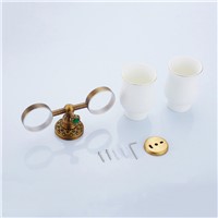 Cup &amp;amp;amp; Tumbler Holders Toothbrush Holder Double Toothbrush Porcelain Classic 2 Tumbler Antique Bathroom Fittings SSL-S03