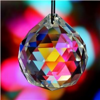 THGS 10pcs Crystal Glass Lamp Chandelier Prisms Party Decor Hanging Drop Pendant 40mm