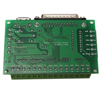 FSLH Upgraded 5 Axis CNC Breakout Board for Stepper Motor Driver Mach3 + USB Cable