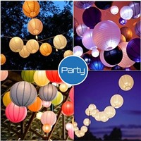 Round Multicolor Chinese paper Lanterns Wedding Party Decoration 8&amp;amp;quot; Newclearance sale