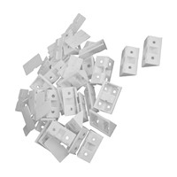 FSLH 30pcs Shelf Cabinet 90 Degree Plastic Corner Braces Angle Brackets White