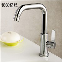 Deck Mount Washing Kitchen Sink Mixer Taps Single Lever Brass Kitchen Faucet Chrome Finish torneira de cozinha DONA1152