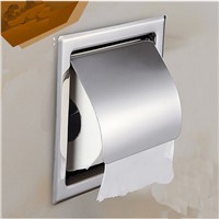 Wall Mounted Stainless Polish Chrome Bathroom Shower Tolite Paper Holder&amp;amp;amp;Shelf