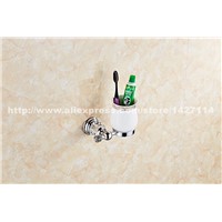 chrome crystal bathroom single cup holder Cups shelf bathoom shelves metal pendant single cup holder teeth Cup