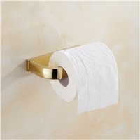 European Gold Plated Brass Bathroom Paper Holder Pendant Towel Ring Frame Antique Toilet Paper Holder Roll Polished Paper Holder