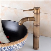 Bamboo antique bathroom faucet with classic solid brass bathroom basin sink faucet from DONA Sanitary Ware