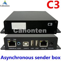 C3 player Asynchronous full color led sending box USB port led video display controller sender box 1920*1080 pixels RGB TV  wall