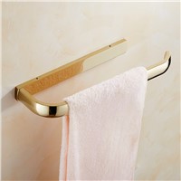 Antique European Golden Towel Rack Solid Brass Towel Bar Square Plate Towel Ring Shelf Bathroom Hanging Towel Rack