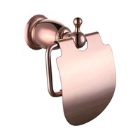 Rolya Wholesale Promotion Premium Rose Golden Toilet Tissue Hanger Brass Bathroom Rolling Paper Holder