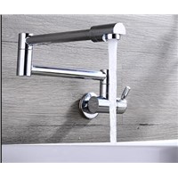 new arrival top high quality brass wall mounted  hot and cold foldable Sink Chrome Single Lever  Basin Mixer kitchen faucet