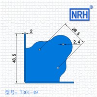 NRH7301-49 hardware package angle Thickening equipment box aluminum case corner Furniture corner Gold plating process